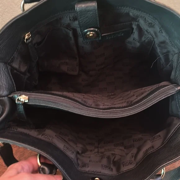 Michael Michael Kors Hamilton Whipstitched Black Pebbled Leather EW Tote - Picture 11 of 15